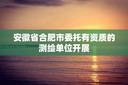 安徽省合肥市委托有資質的測繪單位開展