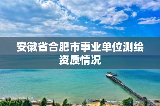 安徽省合肥市事業單位測繪資質情況