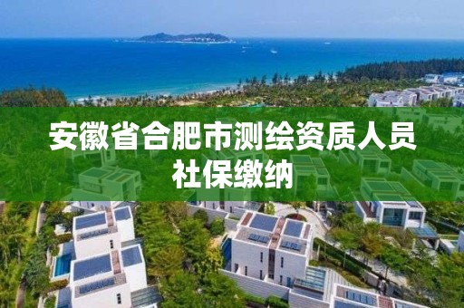 安徽省合肥市測繪資質人員社保繳納