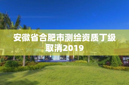 安徽省合肥市測繪資質丁級取消2019