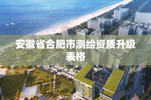 安徽省合肥市測繪資質升級表格