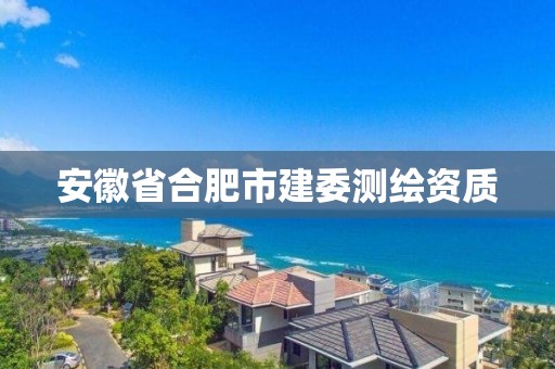 安徽省合肥市建委測繪資質(zhì)