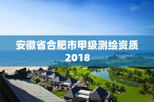 安徽省合肥市甲級測繪資質2018