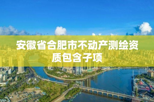 安徽省合肥市不動(dòng)產(chǎn)測(cè)繪資質(zhì)包含子項(xiàng)