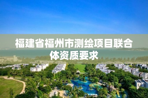 福建省福州市測繪項目聯合體資質要求