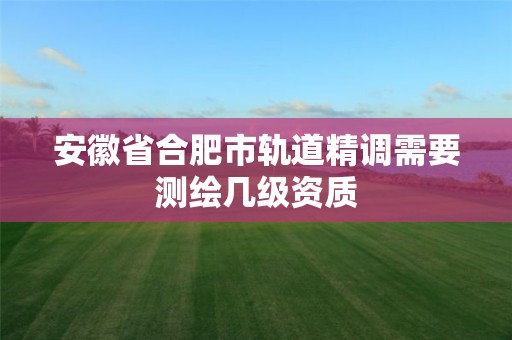 安徽省合肥市軌道精調需要測繪幾級資質