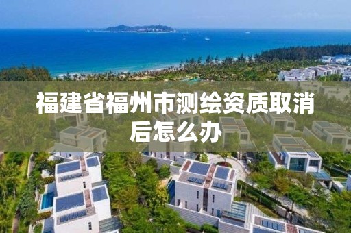 福建省福州市測(cè)繪資質(zhì)取消后怎么辦