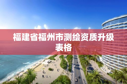 福建省福州市測繪資質升級表格