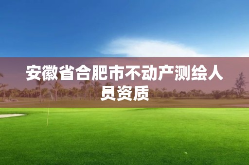 安徽省合肥市不動產測繪人員資質