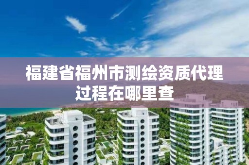 福建省福州市測繪資質代理過程在哪里查