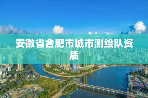 安徽省合肥市城市測繪隊資質(zhì)