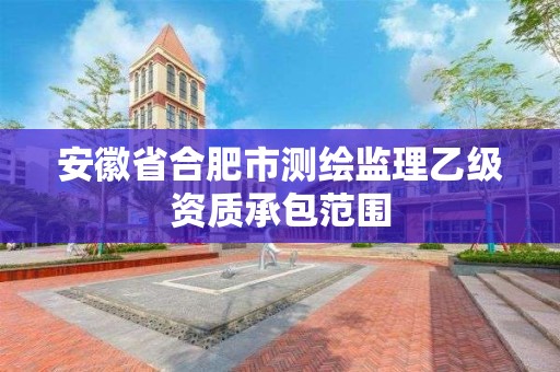 安徽省合肥市測(cè)繪監(jiān)理乙級(jí)資質(zhì)承包范圍