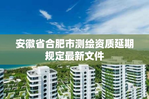 安徽省合肥市測繪資質延期規定最新文件