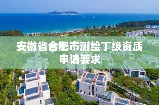 安徽省合肥市測繪丁級資質申請要求