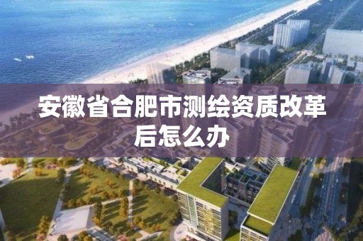 安徽省合肥市測繪資質改革后怎么辦