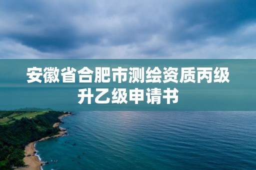 安徽省合肥市測繪資質丙級升乙級申請書