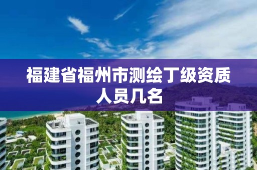 福建省福州市測繪丁級資質人員幾名