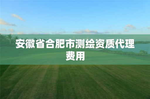 安徽省合肥市測繪資質代理費用