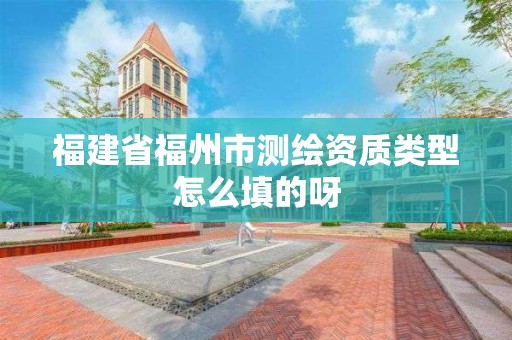 福建省福州市測繪資質(zhì)類型怎么填的呀