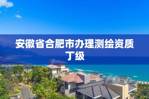 安徽省合肥市辦理測繪資質丁級