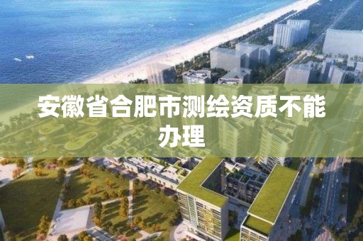 安徽省合肥市測繪資質不能辦理