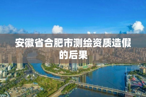 安徽省合肥市測繪資質(zhì)造假的后果