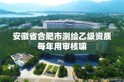 安徽省合肥市測繪乙級資質(zhì)每年用審核嘛