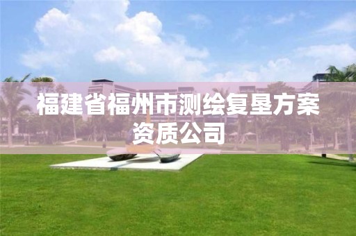 福建省福州市測繪復墾方案資質(zhì)公司