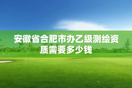 安徽省合肥市辦乙級測繪資質需要多少錢