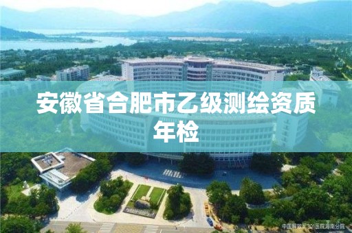 安徽省合肥市乙級(jí)測(cè)繪資質(zhì)年檢