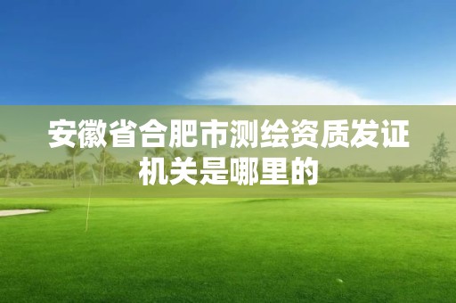 安徽省合肥市測繪資質(zhì)發(fā)證機(jī)關(guān)是哪里的