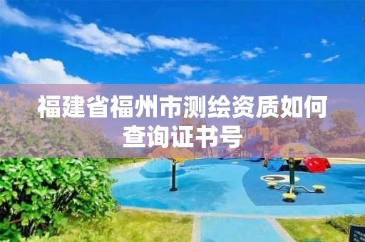 福建省福州市測(cè)繪資質(zhì)如何查詢證書(shū)號(hào)