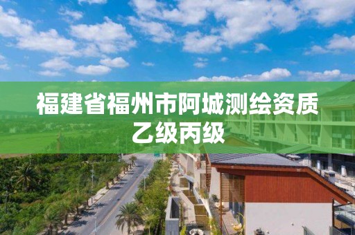 福建省福州市阿城測繪資質(zhì)乙級丙級