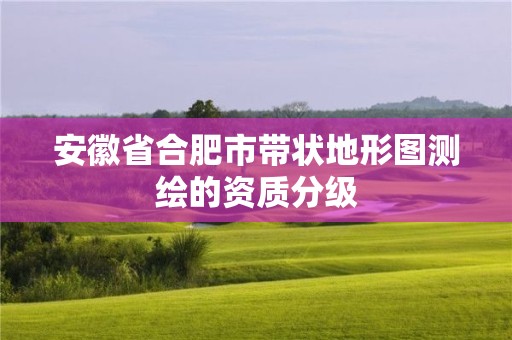 安徽省合肥市帶狀地形圖測繪的資質(zhì)分級