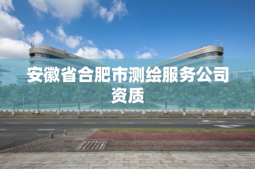 安徽省合肥市測繪服務公司資質