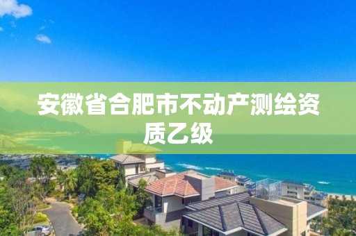 安徽省合肥市不動產測繪資質乙級