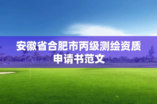 安徽省合肥市丙級測繪資質申請書范文