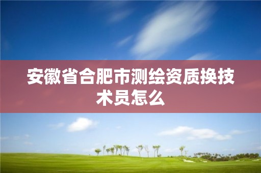 安徽省合肥市測(cè)繪資質(zhì)換技術(shù)員怎么