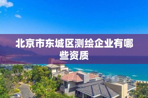 北京市東城區測繪企業有哪些資質