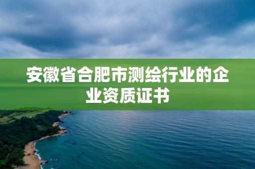 安徽省合肥市測繪行業(yè)的企業(yè)資質(zhì)證書