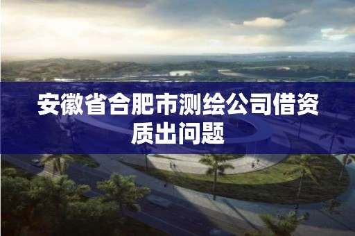 安徽省合肥市測繪公司借資質出問題