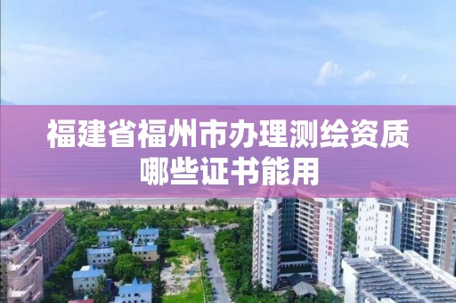 福建省福州市辦理測繪資質哪些證書能用