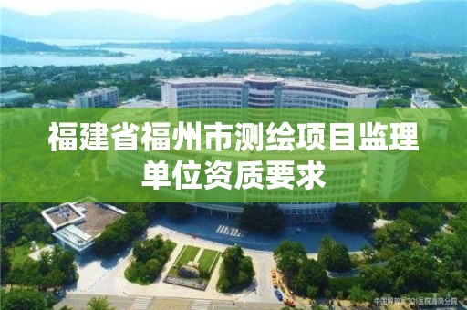 福建省福州市測繪項目監(jiān)理單位資質要求