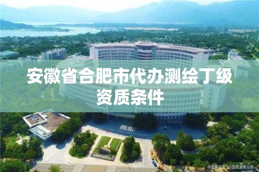 安徽省合肥市代辦測繪丁級資質條件