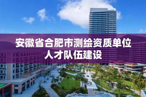 安徽省合肥市測繪資質(zhì)單位人才隊伍建設(shè)