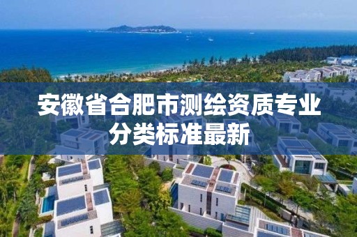 安徽省合肥市測繪資質專業分類標準最新