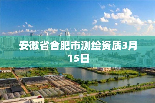 安徽省合肥市測(cè)繪資質(zhì)3月15日