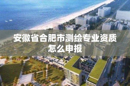 安徽省合肥市測繪專業資質怎么申報