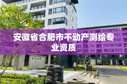 安徽省合肥市不動產測繪專業資質