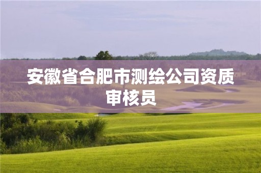 安徽省合肥市測繪公司資質審核員